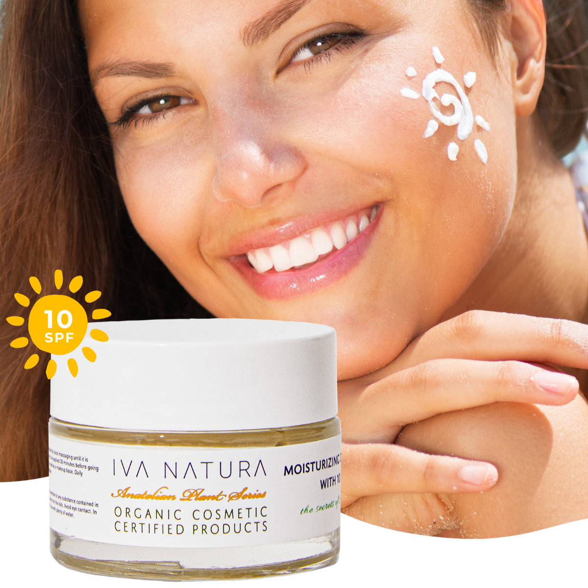 Check out our organic day cream with 10 SPF protection